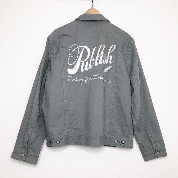 Publish brand unisex olive green jacket - Picture 2 of 12
